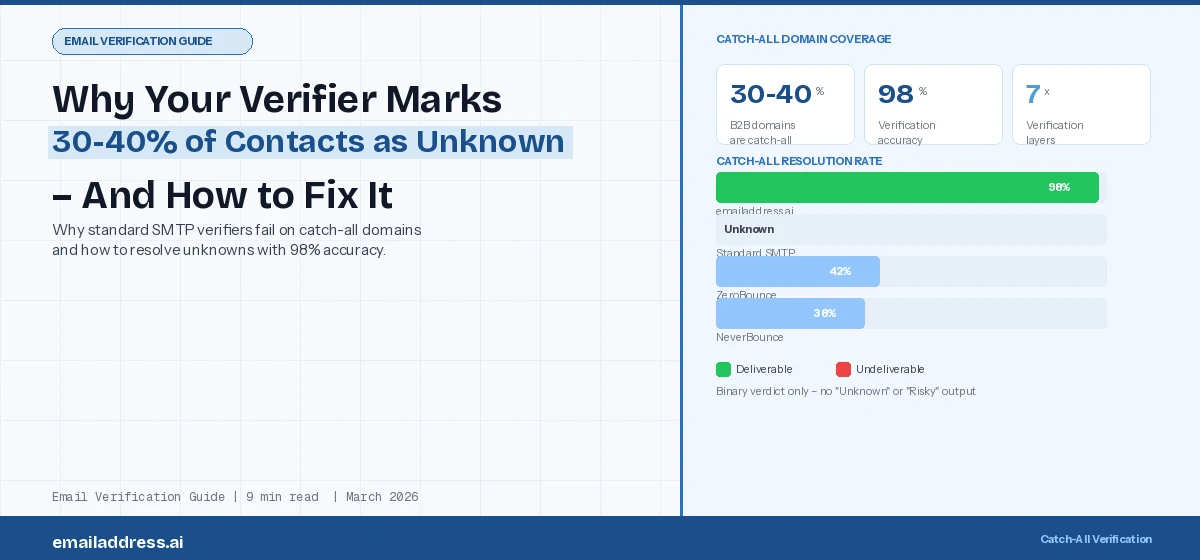 Catch-All Email Verification: Fix Unknown Emails 2026