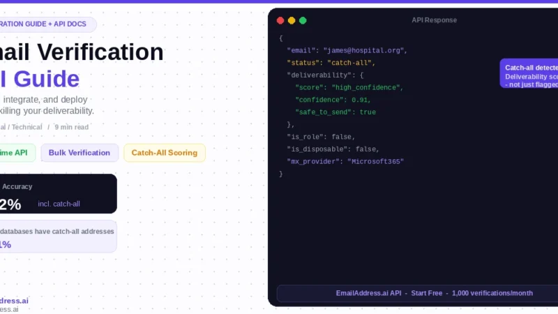email verification api guide integration 2026 emailaddress.ai