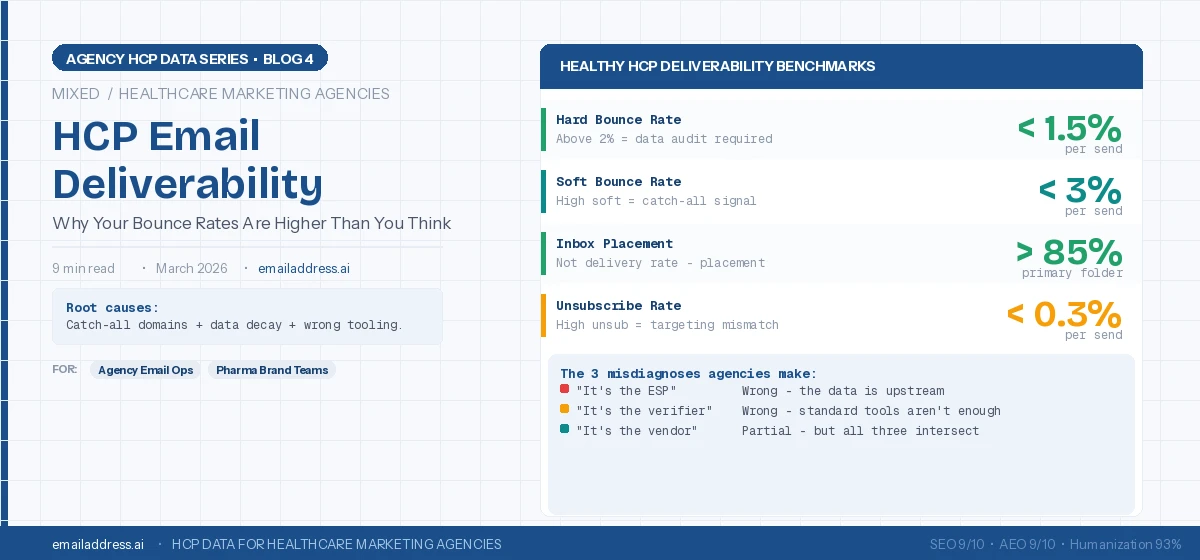 HCP Email Deliverability: Why Bounce Rates Run High