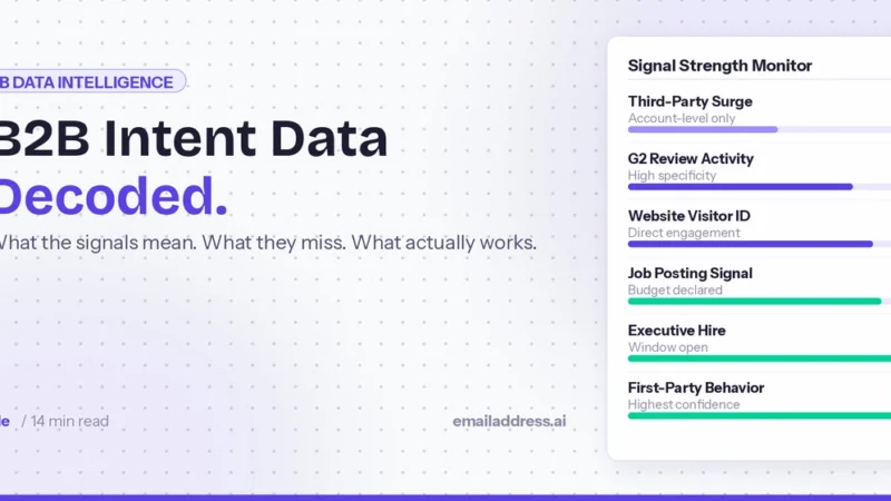 b2b intent data guide signal types providers email verification 2026
