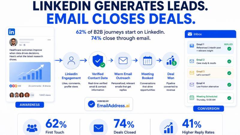 B2B lead generation playbook showing LinkedIn and email channel attribution data by industry